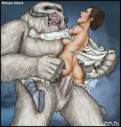 Star Wars Cartoon Network - Princess Leia with a huge wampa's cock stuffed in her tiny, wet pussy. It  looks like it out started as rape but it sure didn't stay that way for  long! â€“ Star